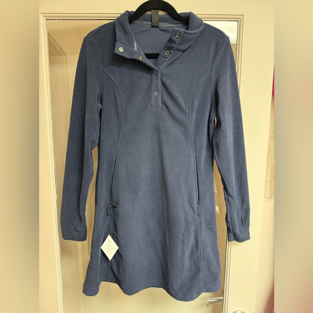 FitsT4 Women's Fleece DressTunic Quarter button up Size: Small